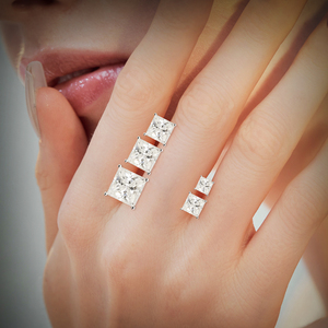 Rhodium Plated S925 Sterling Silver Stock <strong>Square</strong> <strong>Earrings</strong> Luxury VVS Moissanite Lab Grown <strong>Diamond</strong> Women Stud <strong>Earrings</strong> - Product Image 5