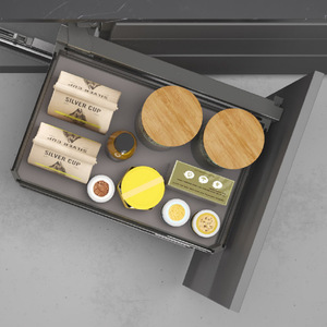 Unihopper Cabinet Pull-Out Basket Rectangle Multifunctional Storage Rack Easy Cleaning Food Container Drawer Type - Product Image 3