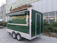 Camion de restauration vert personnalisé Etodevice de 11,5 pieds à vendre, remorque de traiteur à double essieu avec cuisine complète