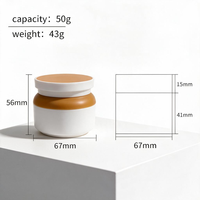 Nouveau lancement ODM – Pot cosmétique vide en plastique PP pour lotion de soin et crème visage, à large ouverture, rouge, 50g, marque MINGLI, sérigraphie