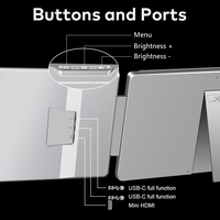 Monitor Portátil Dual de 15.6 Pulgadas OEM ODM IPS USB C Mini HDMI Extensor para Laptop Venta al por Mayor Stock Disponible Envío Rápido B2B Logotipo Personalizado
