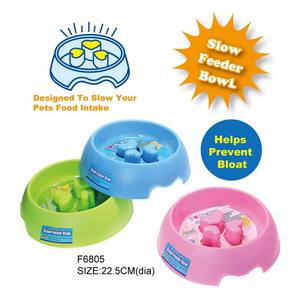 Sampel gratis produk hewan peliharaan anti-selip plastik pengumpan lambat kesehatan hewan peliharaan Dispenser makanan makan lambat mangkuk anjing - Product Image 2