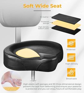 Trono de tambor para adultos de alta resistencia con altura ajustable y respaldo Asiento de tambor negro para músicos Accesorio de instrumento musical - Product Image 3