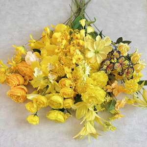 Série Jaune Fleurs Artificielles Rose Tulipe Phalaenopsis Hortensia Décoration Mariage & Maison Techniques de Stylisation & de Flocage - Product Image 1
