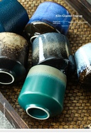 Ensemble de 4 tasses à expresso de 220 ml, tasses à thé faites à la main de 8 oz, boîte cadeau pour thé, cappuccino, latte, café