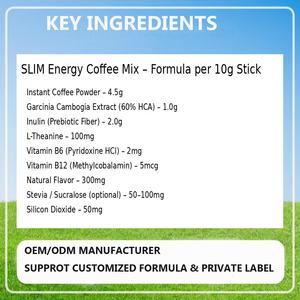 निजी लेबल स्लिम तत्काल कॉफी पैकेट गार्सिनिया कैंबोगिया बी विटामिन स्किनी कॉफी के साथ आहार और चयापचय को बढ़ावा देते हैं - Product Image 6