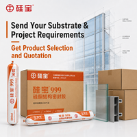 GUIBAO 999 Mastic silicone neutre pour vitrage structurel et murs rideaux 300ml 590ml