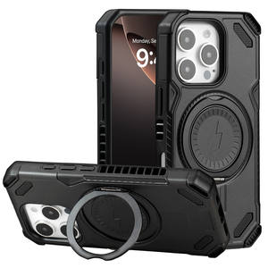Fundas Magnéticas de Lujo a Prueba de Golpes con Anillo Giratorio de 360 Grados para <span class=keywords><strong>iPhone</strong></span> 17 Air 16 Pro Max 15 Plus 14 13 - Product Image 1