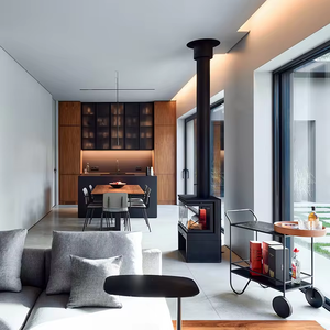 Модульные кухонные шкафы с синей глянцевой отделкой и выдвижными ящиками - Product Image 6