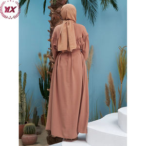 Elegant High Quality Crepe <strong>Abaya</strong> Dress for Muslim Women Front Button Dubai Islamic Clothing <strong>Modanisa</strong> Islamic Clothing Collection - Product Image 6