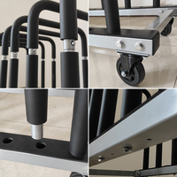 Chariot de présentation multifonctionnel en métal épaissi à quatre roues pour panneaux de porte de voiture, support de rangement mobile réglable, capacité de charge 80 kg
