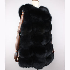 Personnalisé Hiver Dame Manteau De Fourrure En Gros Manteau De Fourrure De Renard Chaud Longue Réel <span class=keywords><strong>Gilet</strong></span> de Fourrure De Renard Femmes - Product Image 3
