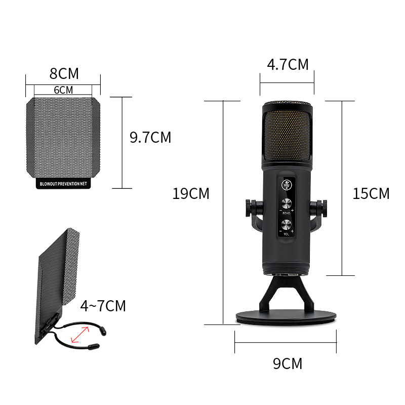 ZX-776 Condenser Microphone - Professional Podcast Mic