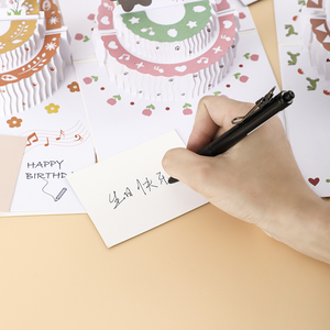 Biglietto d'<span class=keywords><strong>Auguri</strong></span> 3D Pop-up per Bambini, Decorazioni per Feste di <span class=keywords><strong>Compleanno</strong></span> per Ragazzi e Ragazze, Regalo Sorpresa Personalizzabile con Coniglietto Carino - Product Image 4
