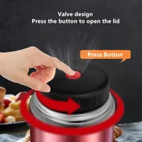 Boîte à lunch isotherme grande capacité 800ML/1000ML, conteneurs portables en acier inoxydable pour aliments et soupes, flacons sous vide, thermos