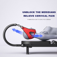 Bunnyhi QYQ001 Appareil d'étirement pour le cou et le corps, extenseur cervical, dispositif d'étirement de la colonne vertébrale en métal pour usage domestique