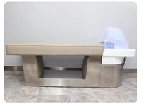 Tempat Tidur Perawatan Rambut Modern dari Baja Anti Karat dengan Sirkulasi Air, Terapi Uap, untuk Salon Kecantikan, Spa, Furnitur Komersial, Kepadatan Tinggi