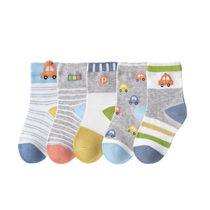Chaussettes mi-mollet en coton tricoté extensible de haute qualité, absorbant la transpiration, pour garçons, filles et étudiants, collection automne, vente en gros - Product Image 1