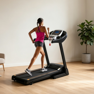 Tapis roulant électrique durable avec moteur de 2,0 CV, poids maximal de 100 kg, pour exercices cardiovasculaires à domicile - Product Image 1