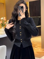Pull de mode pour femmes nouveau style cardigan tricoté slim fit pour femmes haut court