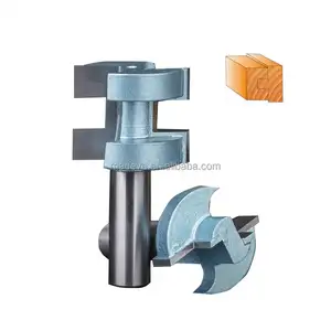 Tideway Woodworking Tools 1/2 Shank End Mill Tenon Jointing Cutter Tongue and Groove Router Bit Set