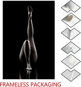 Sexy người phụ nữ Chân Dung Màu đen và trắng nghệ thuật trên vải | làm bằng tay hiện đại in kỹ thuật số 16x24in không có khung cho phòng khách - Product Image 4