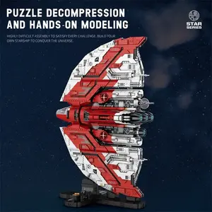 Reobrix 99006 MOC Creativity UCS T6-Shuttle <span class=keywords><strong>Star</strong></span> navicelle <span class=keywords><strong>Wars</strong></span> 5749 pz mattoncini da costruzione giocattolo per bambini - Product Image 5