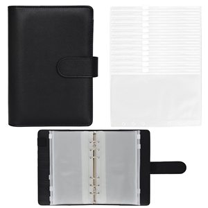 Défi d'épargne de 100 enveloppes, couverture en cuir spirale personnalisée, A5 A6, papier écologique, 50 feuilles, classeur cadeau - Product Image 1