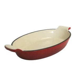 Poêle à <span class=keywords><strong>poisson</strong></span> en fonte et émail <span class=keywords><strong>Au</strong></span>, ustensile de cuisson, ustensile de cuisine - Product Image 2