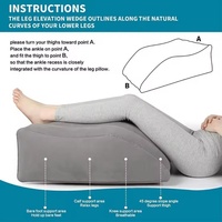 Coussin gonflable éco-responsable en stock pour les jambes, aide à l'élevation des pieds, soulagement de la pression, relaxant pour les genoux, anti-fatigue, forme trapézoïdale