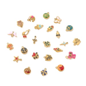 Collier pendentif artisanal en acier inoxydable, anti-goutte d'huile, créatif, en forme de petit papillon, étoile, croix, lune, matériaux et accessoires DIY - Product Image 5