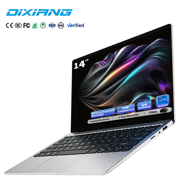 OEM Cheap 14" N3350 6GB SSD 512GB Win10 Laptop with Wireless DDR3 TN Panel English Keyboard Brand New