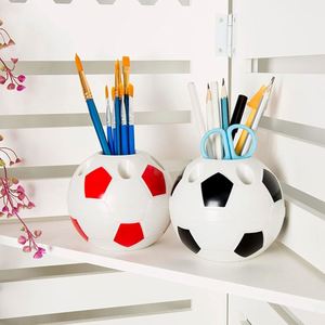 Porte-stylos en plastique écologique en forme de ballon de football, pot à crayons pour la promotion de la marque d'entreprise, organisateur de bureau - Product Image 5