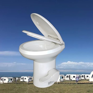 Toilette RV à chasse directe en émail plastique, monobloc, à poser au sol - Product Image 5