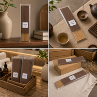 Bâtons d'encens en bois indien parfumés sur mesure avec boîte cadeau pour l'aromathérapie