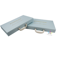 Tragbare Starre Karton-Minikoffer-Box mit Individuellem Logodruck und Griff für Wimpernaufbewahrung und Geschenkverpackung