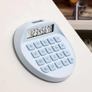 Calculadora Redonda de Plástico Azul con Pantalla de 8 Dígitos, Diseño Compacto para Uso Escolar y de Oficina - Product Image 4