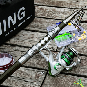 Produttore diretto transfrontaliero all'ingrosso Set completo a lunga distanza di colata in carbonio manico diritto filatura mulinello <span class=keywords><strong>mare</strong></span> pesca esca - Product Image 1