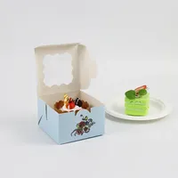 Boîtes à pâtisserie en carton blanc imprimées sur mesure avec fenêtre transparente pour beignets et gâteaux