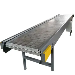slat chain log conveyor grill portable inclined belt for sand and gravel liquid filling labeling machine