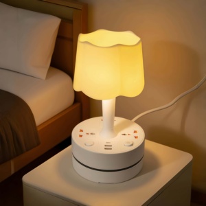 Phòng ngủ hiện đại USB powered bảng đèn 3-MÀU thay đổi <span class=keywords><strong>LED</strong></span> trắng bóng râm cơ thể nhựa đa chức năng bền DC cung cấp điện - Product Image 1