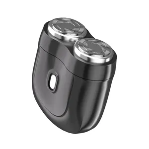 Mini tondeuse à barbe portable rechargeable haute performance double lame IPX7 rasoir électrique pour hommes