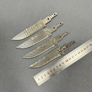 Lames en acier de Damas personnalisables, <span class=keywords><strong>couteau</strong></span> utilitaire à lame fixe VG-10, lames en vrac OEM pour la chasse, le camping - Product Image 4