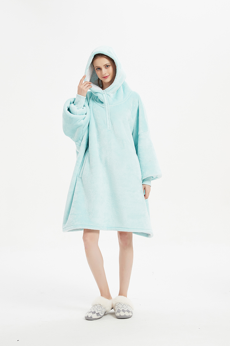 Felpa Coperta Oversize Con Cappuccio – Indossabile Unisex – Morbida E Calda Con Maxi Tasca – Per Adulti E Ragazzi