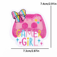 Patchs brodés thermocollants style rose doux, motifs Arc-en-ciel, Cerise, Attrape-rêves, Lettres, pour vêtements, sacs, DIY, vente en gros