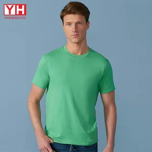 Toptan özel Logo giysi etiketi nakış Premium saf pamuklu toplu erkek T shirt