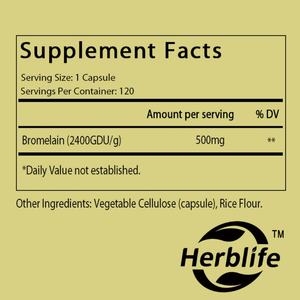 Bromelina OEM/ODM - 500 mg - 2400 GDU - Extracto de Enzima de Piña Pura - Apoya la Digestión y la Absorción de Nutrientes - Product Image 2