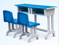 Ensemble de mobilier scolaire pour enfants JUOU, table d'étude en plastique, chaises de bureau en métal, couleur au choix, design moderne pour la maison et la salle de classe