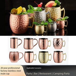 Tazas Moscow Mule 100% Cobre, Tazas de Cobre Plateado al por Mayor de 16 oz en Caja de Regalo - Product Image 4