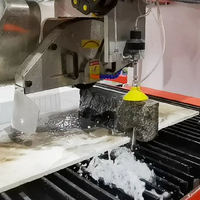 Machine de découpe de pierre à jet d'eau CNC HUALONG Stonemachinery HLRC-4020 KMT pour marbre, granit, carrelage céramique
